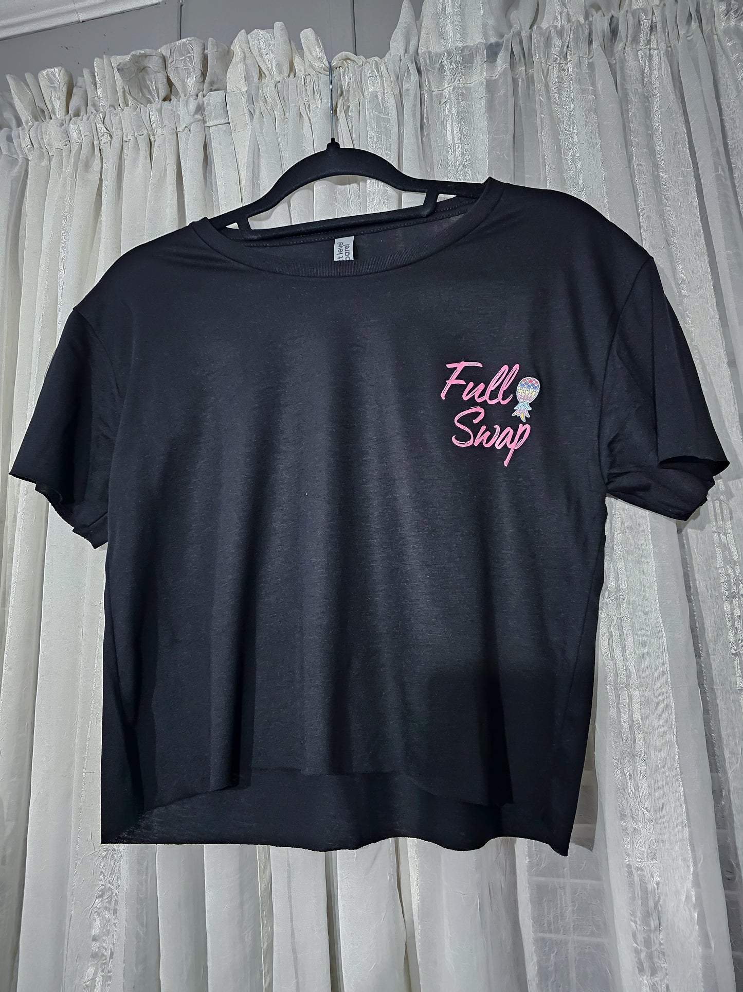 full swap black crop top