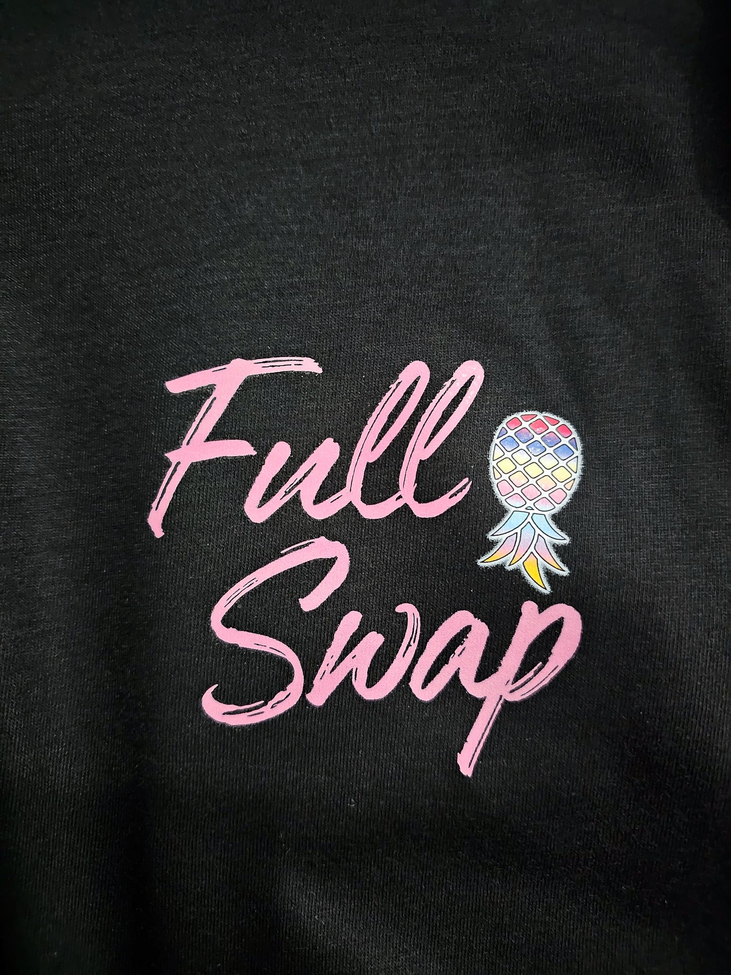 full swap black crop top