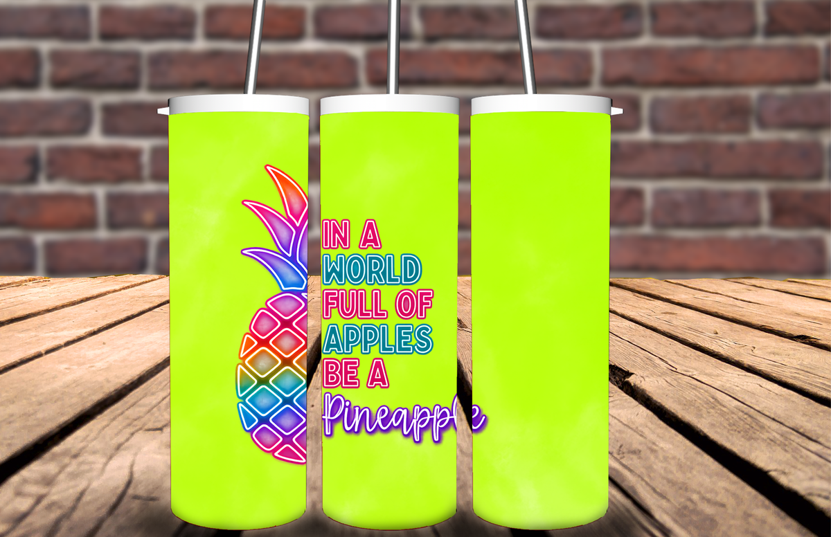 In a world full of apples tumbler
