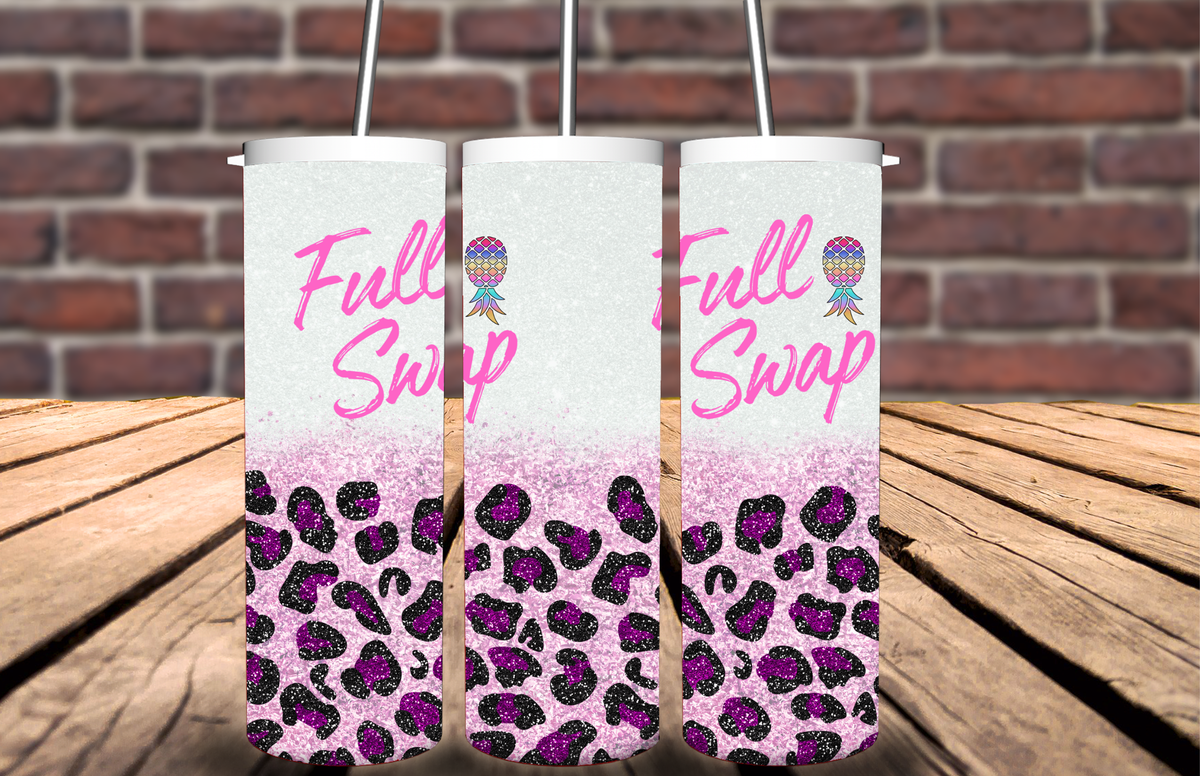 Pink leopard full swap tumbler