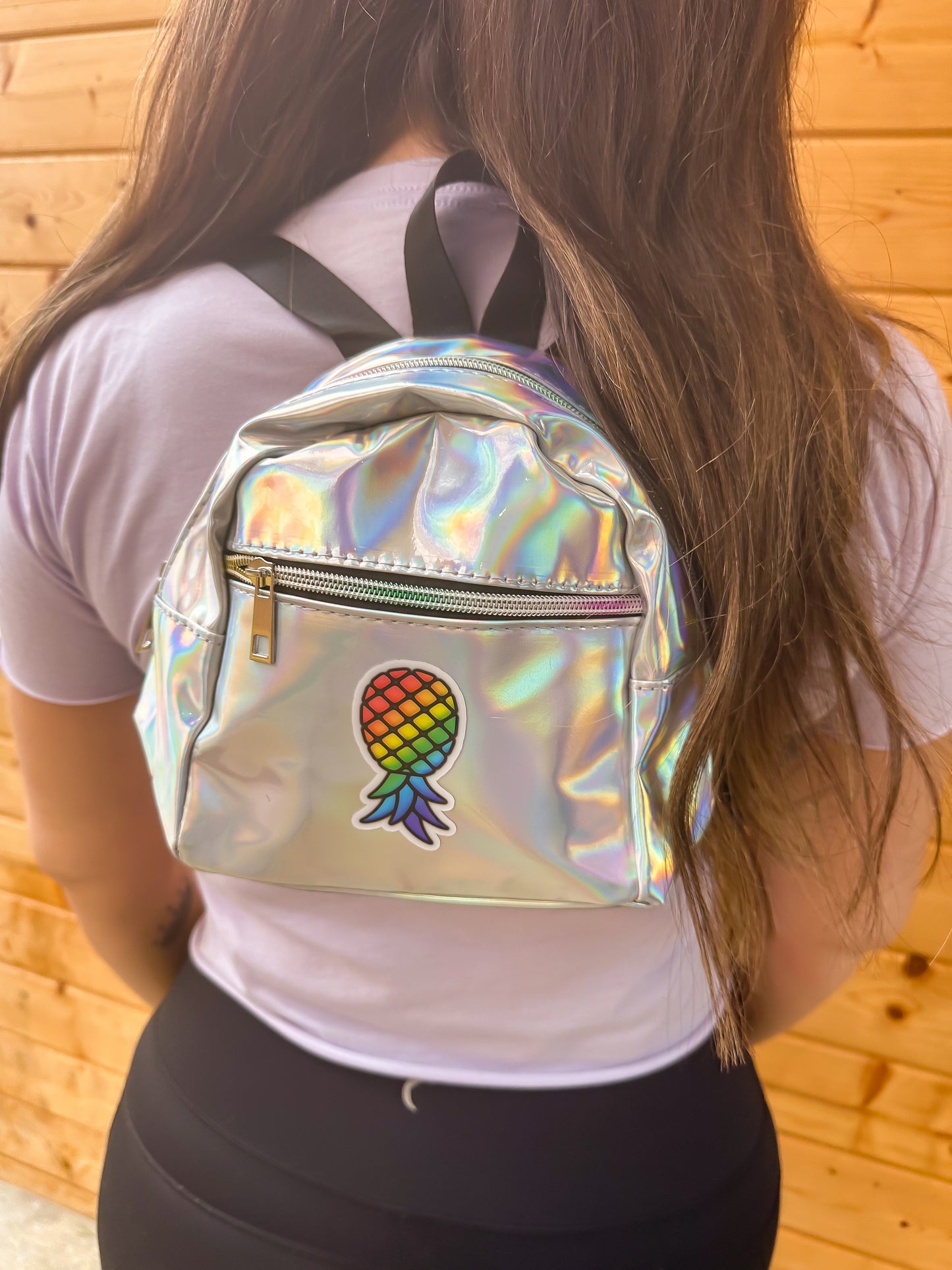 PINEAPPLE HOLOGRAPHIC BACKPACK