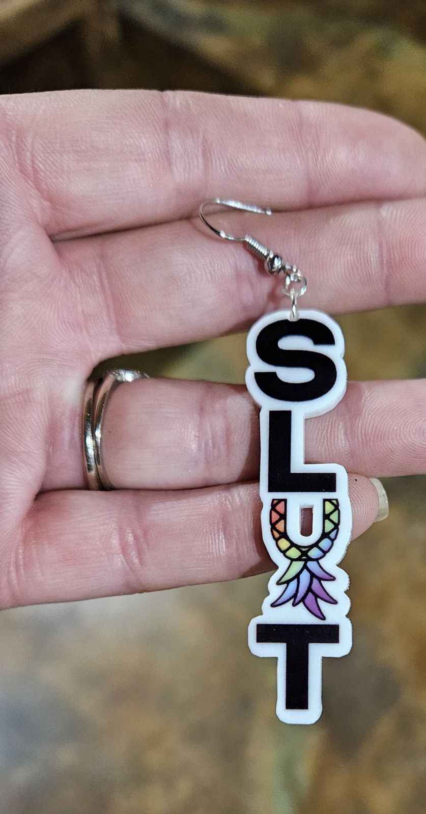 SLUT earrings