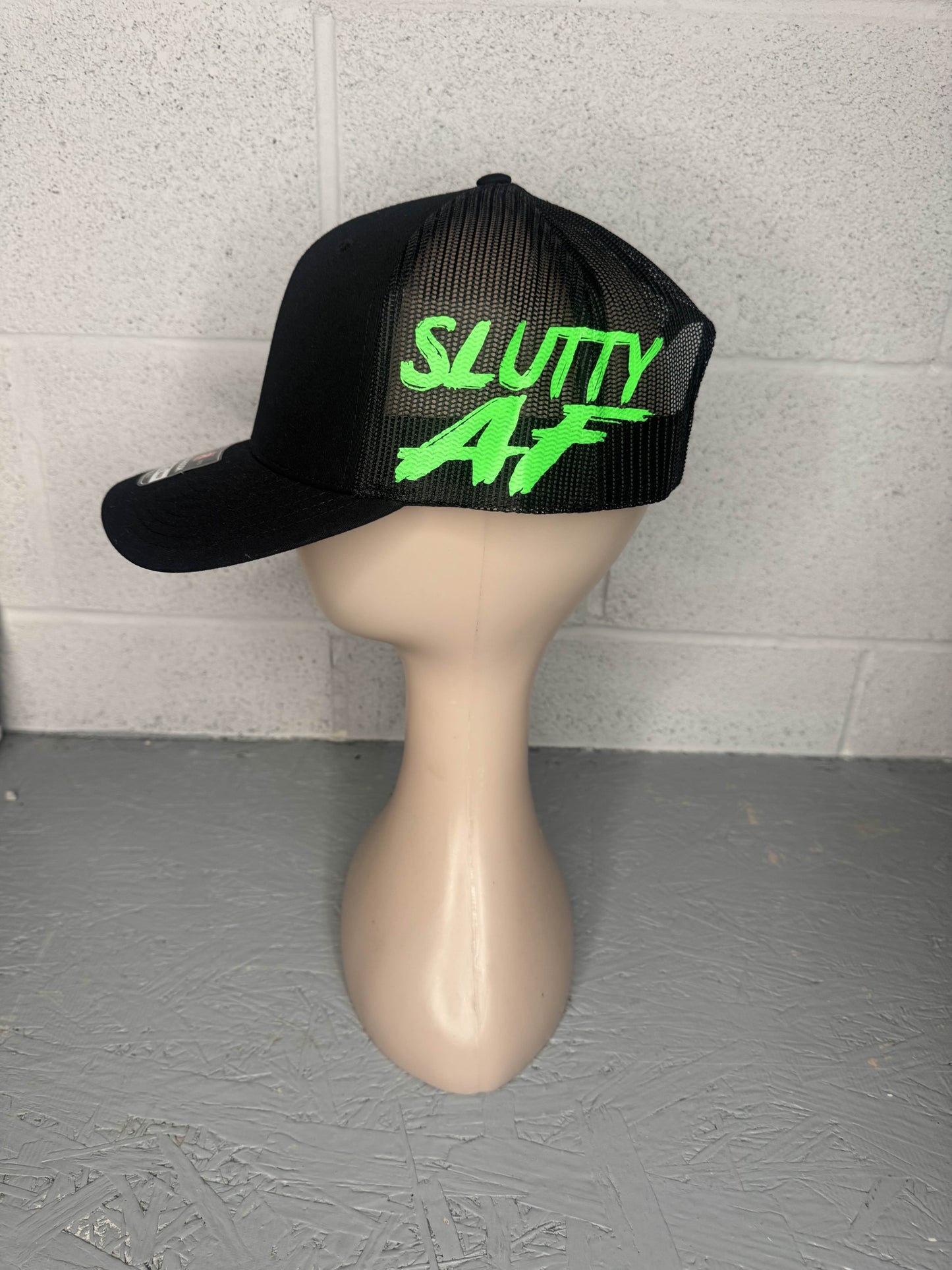 SLUTTY AF hat Lime Green