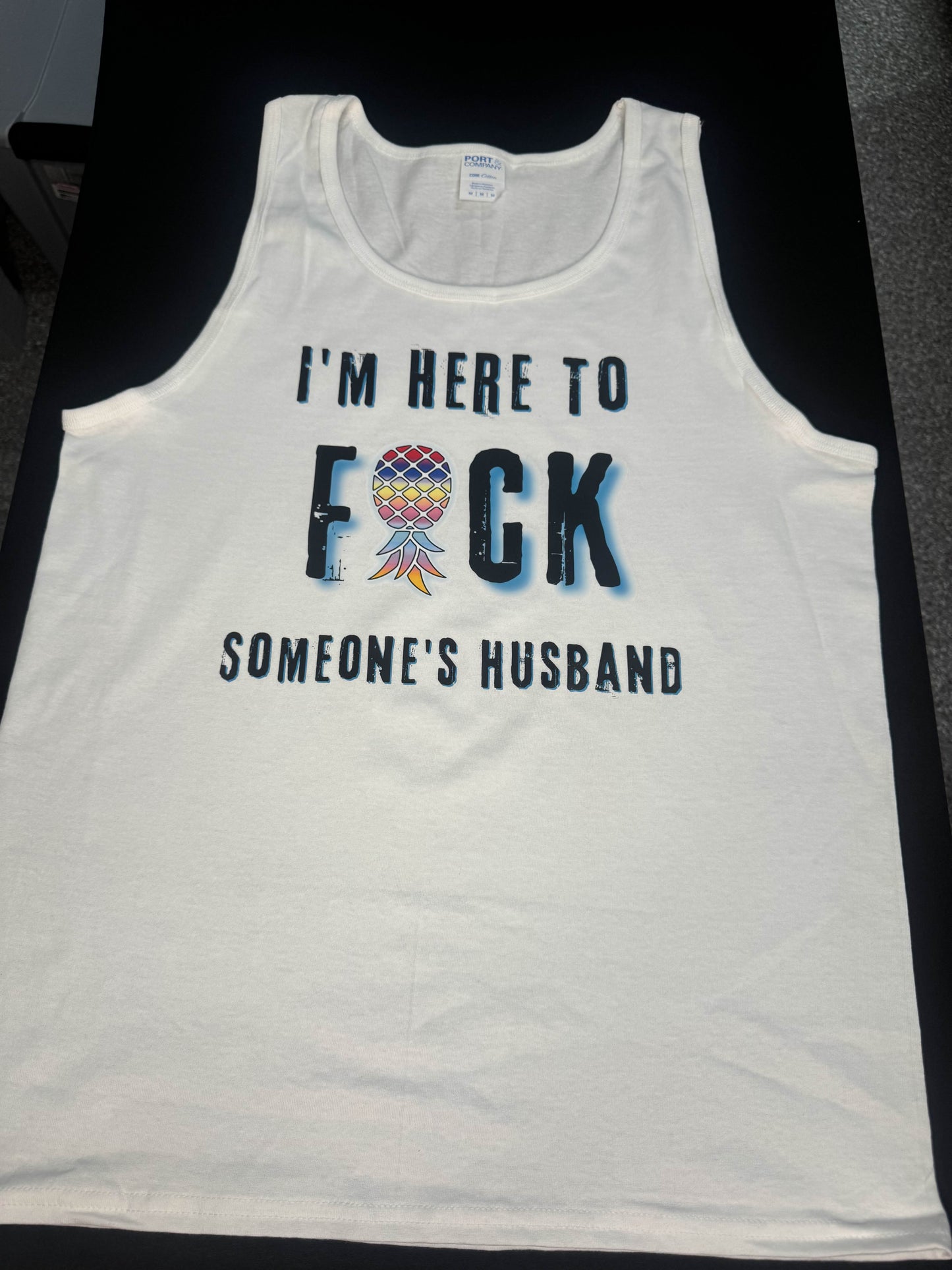 Mens' HTF husband tank (White)