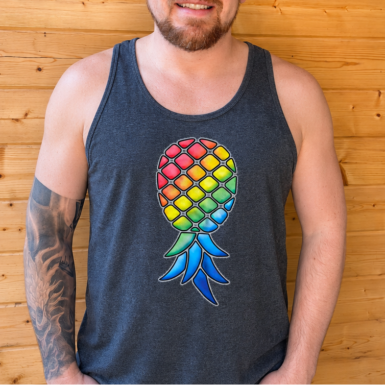 Mens SS Pineapple Tank Top