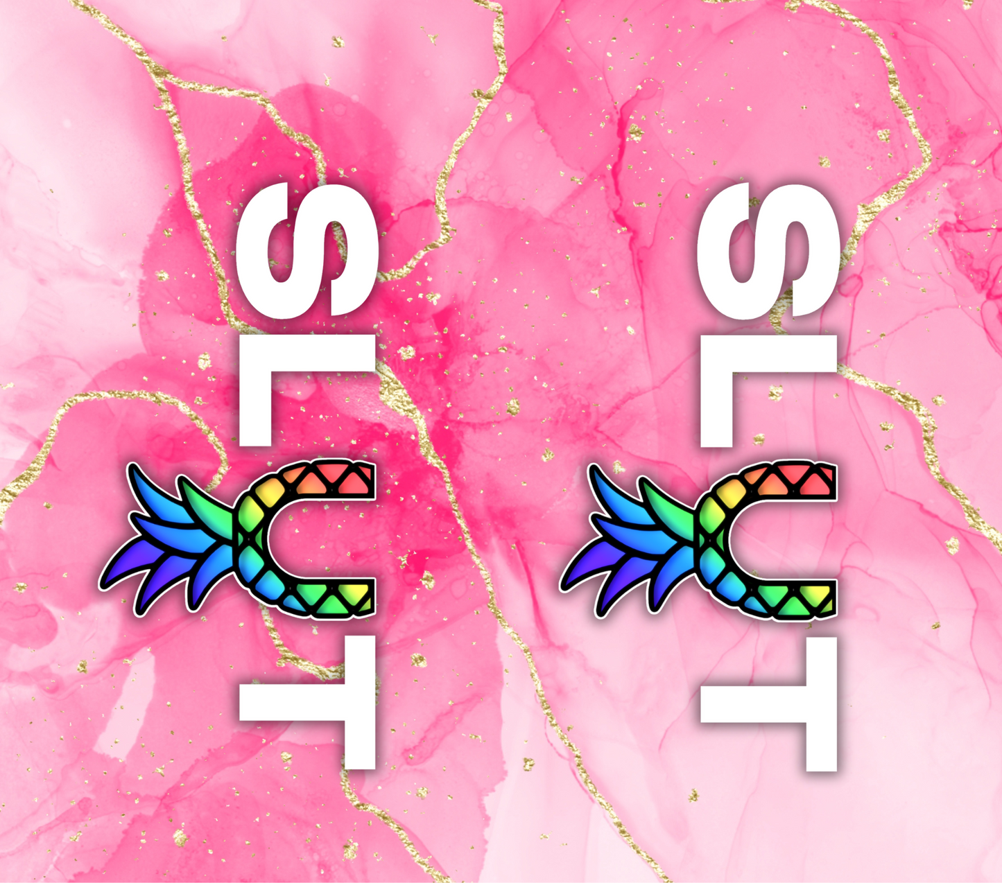 pink marble SLUT tumbler