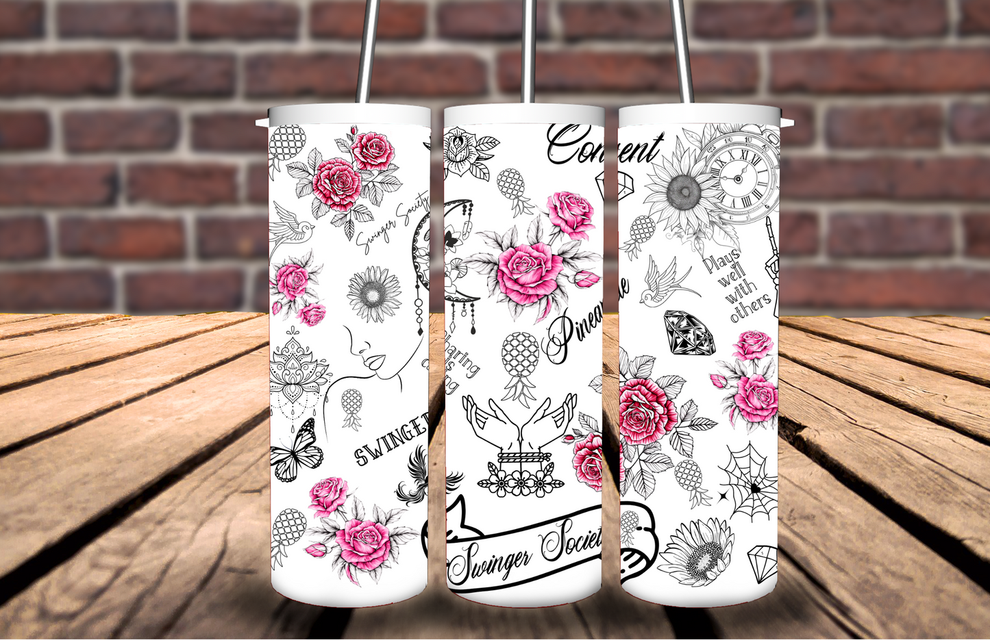Swinger Society tattoo design tumbler