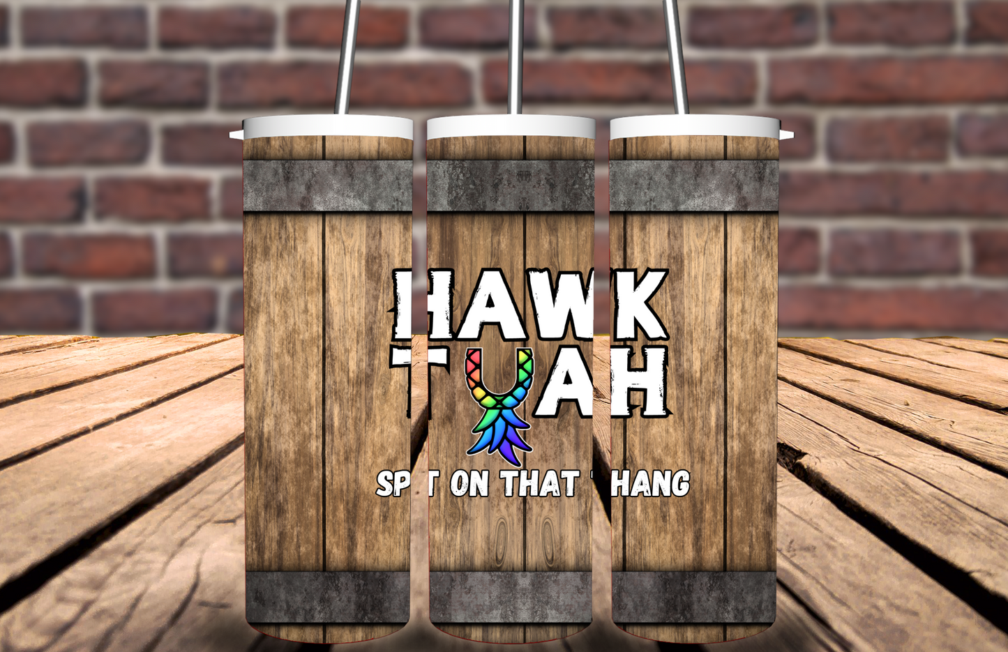 wooden Hawk tumbler