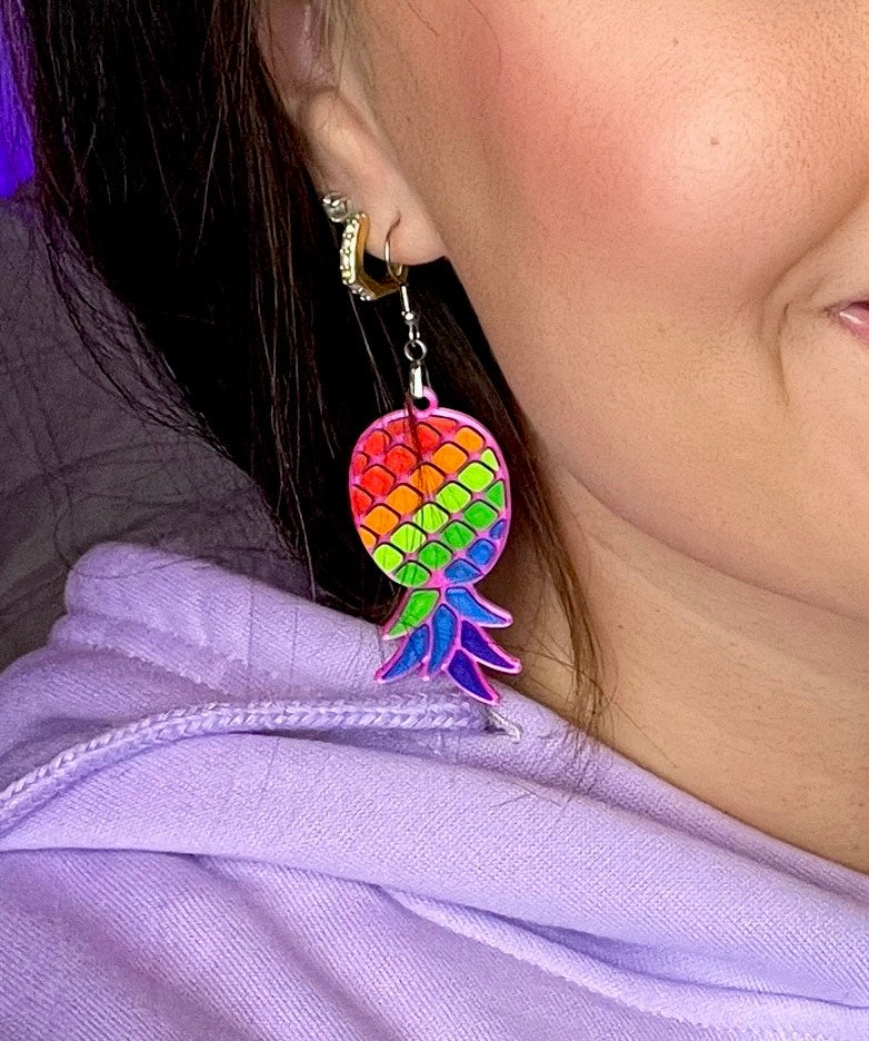 Custom pineapple earrings