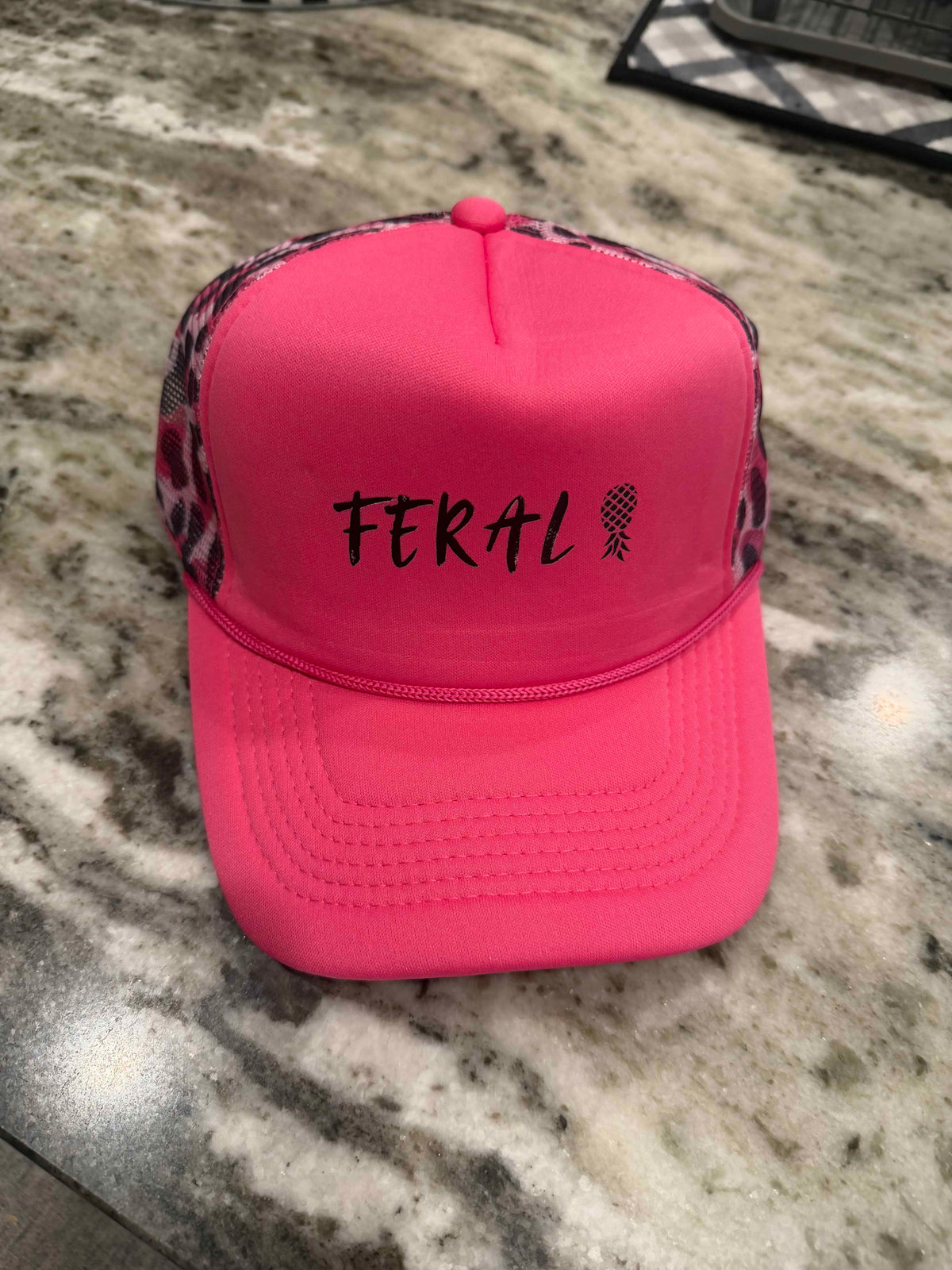 Hot pink feral animal print