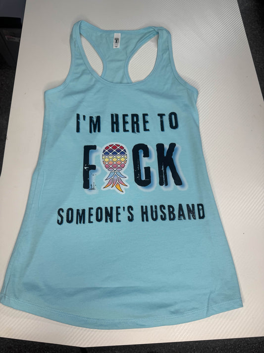 Women's HTF someone's husband  (Aqua)