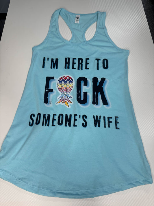Women's HTF someone's wife (Aqua)